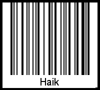 Haik als Barcode und QR-Code