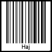 Haj als Barcode und QR-Code