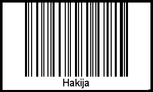 Der Voname Hakija als Barcode und QR-Code