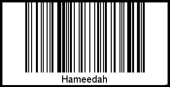 Hameedah als Barcode und QR-Code