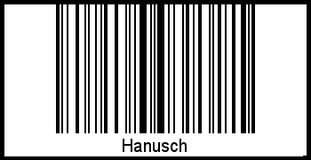 Barcode des Vornamen Hanusch