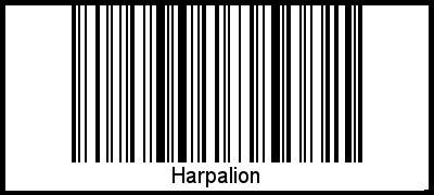 Barcode des Vornamen Harpalion