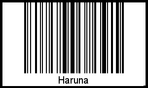 Barcode des Vornamen Haruna