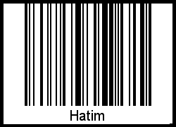 Interpretation von Hatim als Barcode