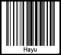 Hayu als Barcode und QR-Code