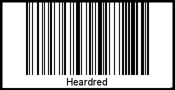 Heardred als Barcode und QR-Code