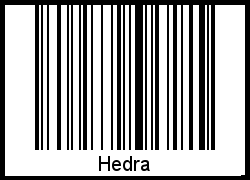 Der Voname Hedra als Barcode und QR-Code