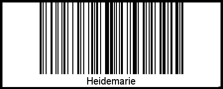 Heidemarie als Barcode und QR-Code