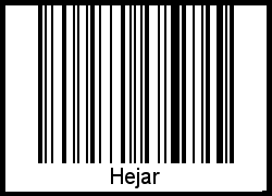 Hejar als Barcode und QR-Code