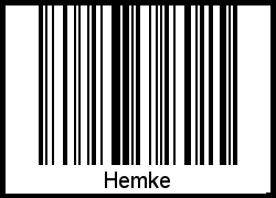 Der Voname Hemke als Barcode und QR-Code