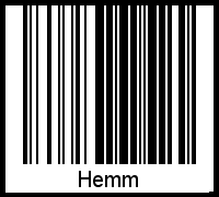 Der Voname Hemm als Barcode und QR-Code