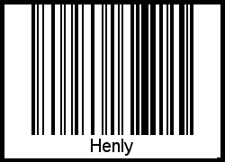 Barcode des Vornamen Henly