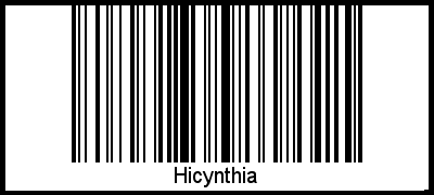 Barcode des Vornamen Hicynthia