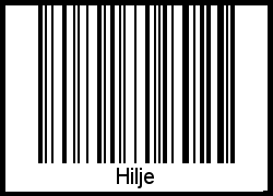 Der Voname Hilje als Barcode und QR-Code