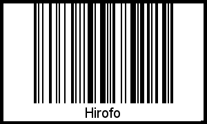 Barcode des Vornamen Hirofo