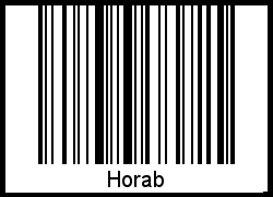 Horab als Barcode und QR-Code