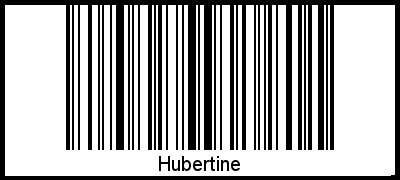 Barcode des Vornamen Hubertine