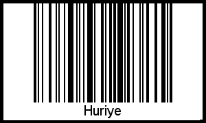 Barcode des Vornamen Huriye