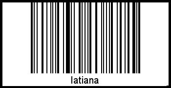 Barcode des Vornamen Iatiana