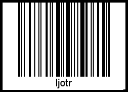 Der Voname Ijotr als Barcode und QR-Code