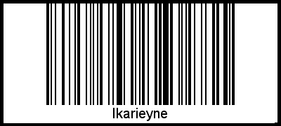 Der Voname Ikarieyne als Barcode und QR-Code