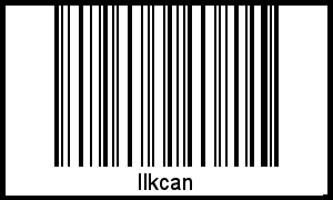 Der Voname Ilkcan als Barcode und QR-Code