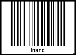 Der Voname Inanc als Barcode und QR-Code