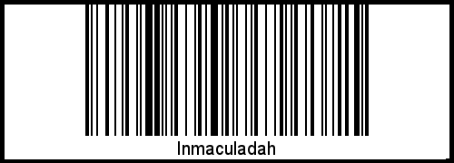 Interpretation von Inmaculadah als Barcode