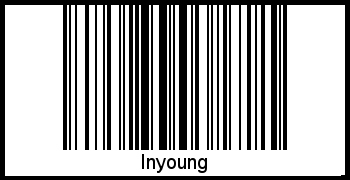 Der Voname Inyoung als Barcode und QR-Code