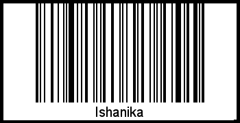 Barcode des Vornamen Ishanika