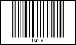 Interpretation von Isnije als Barcode