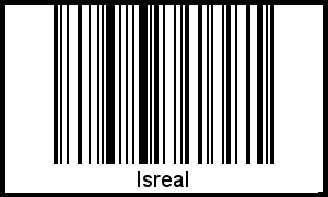 Barcode des Vornamen Isreal