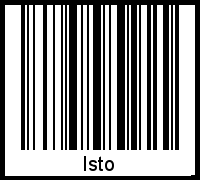 Barcode des Vornamen Isto