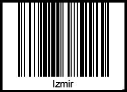 Izmir als Barcode und QR-Code