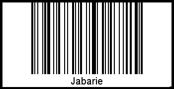 Barcode des Vornamen Jabarie