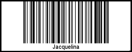 Interpretation von Jacquelina als Barcode