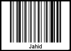 Barcode des Vornamen Jahid