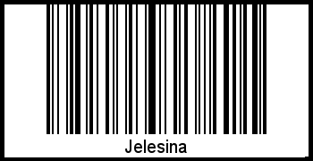 Barcode des Vornamen Jelesina