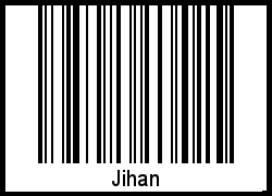 Barcode des Vornamen Jihan