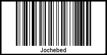 Der Voname Jochebed als Barcode und QR-Code