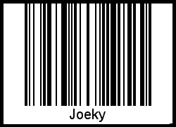 Der Voname Joeky als Barcode und QR-Code