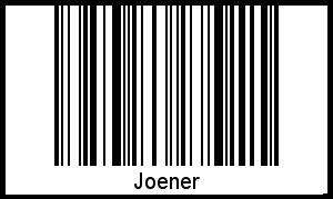 Joener als Barcode und QR-Code