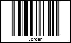 Der Voname Jorden als Barcode und QR-Code