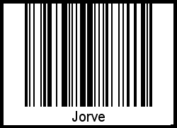 Jorve als Barcode und QR-Code