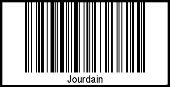 Jourdain als Barcode und QR-Code