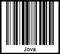 Der Voname Jova als Barcode und QR-Code
