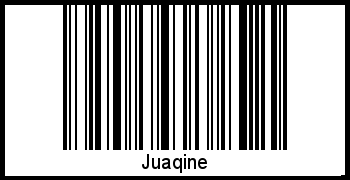 Der Voname Juaqine als Barcode und QR-Code