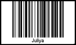 Barcode des Vornamen Juliya