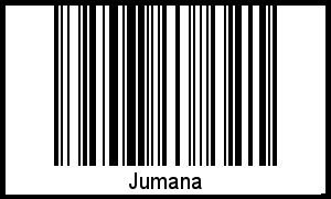 Barcode des Vornamen Jumana