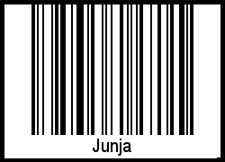 Junja als Barcode und QR-Code